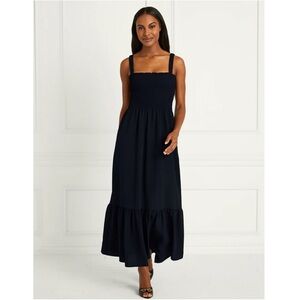 Hill House Black Crepe Anjuli Nap Dress